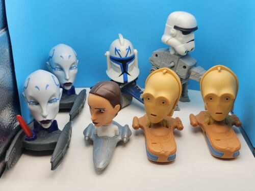 7 McDonalds Star Wars Happy Meal Toys 2008 Bobbleheads - Picture 1 of 9