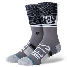 Stance Men's L NBA Net Shortcut 2 Basketball Crew Socks 9-13 Gray Infiknit