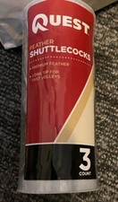3 Quest Premiuml Feather Shuttlecocks, Badminton, In Original Package - New