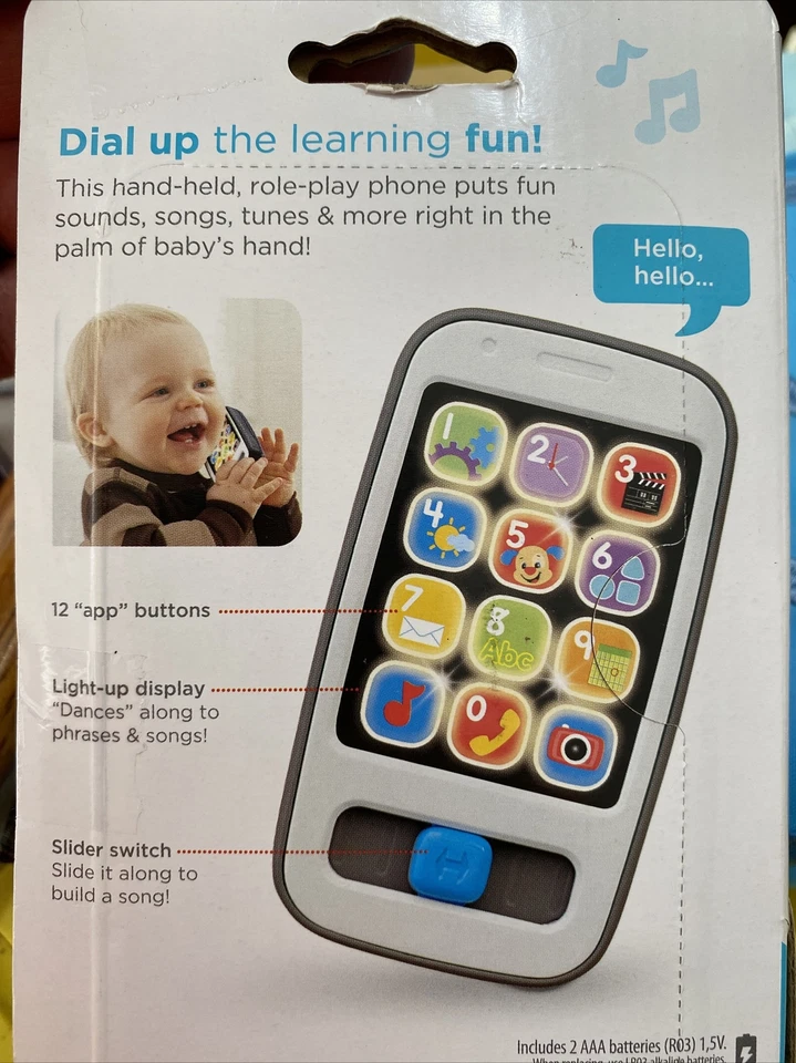 Teléfono inteligente Fisher-Price Laugh and Learn 30+ canciones sonidos melodías y frases Foto 2 de 3