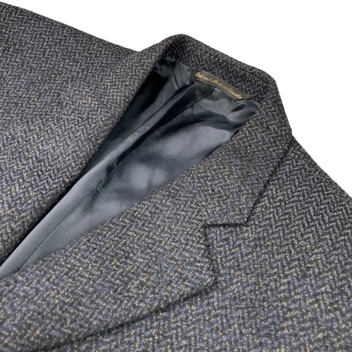 Jack Victor Men's Lanzawood Wool Tweed 2-Button Blazer Blue/Black/Tan • 42R