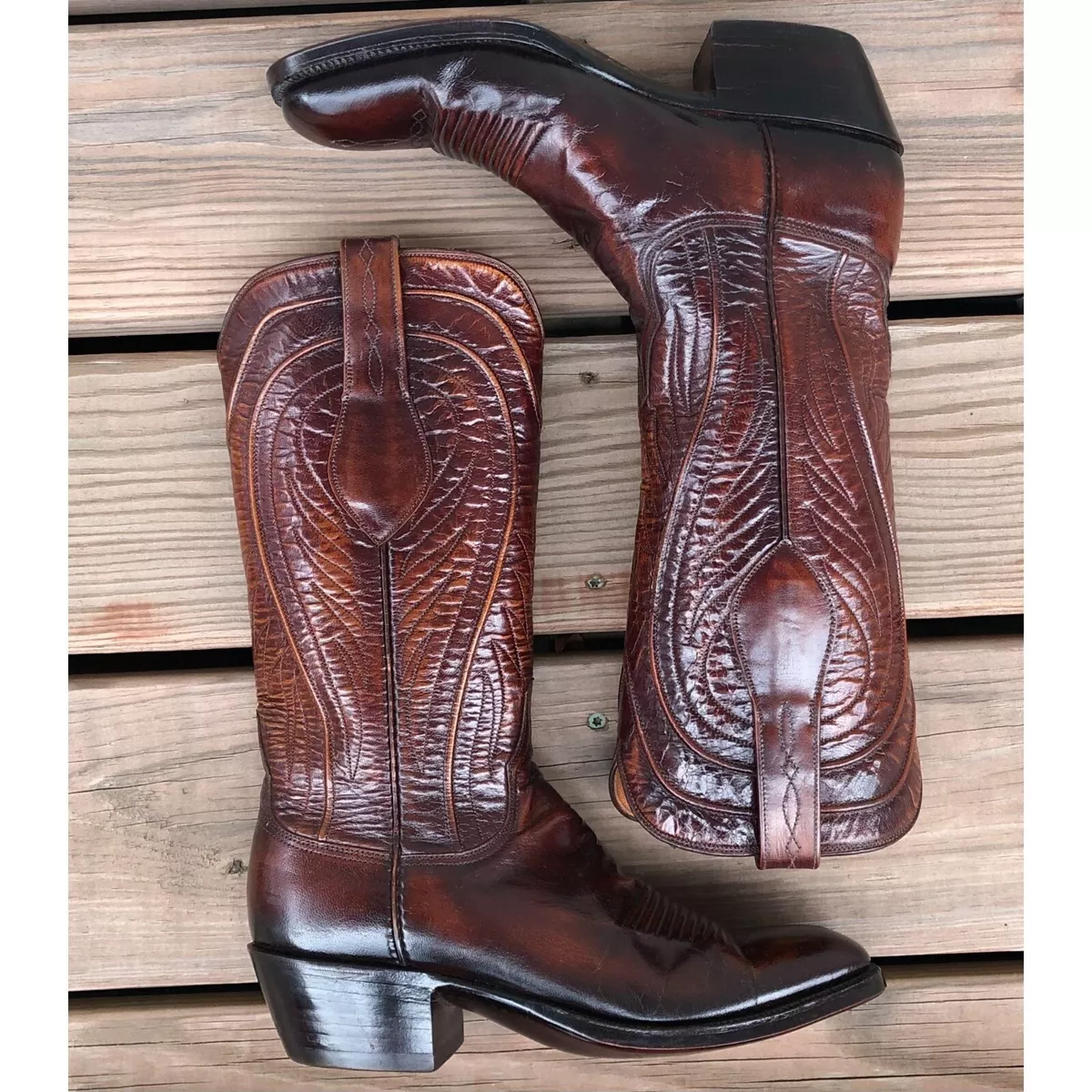 Mens Lucchese San Antonio 2083 Seville Goat Skin Boots Size 6B