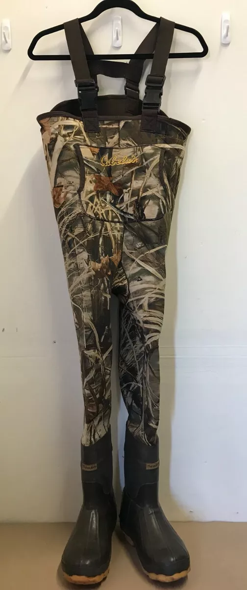 Cabelas Camo Neoprene Insulated Chest Waders Advantage Max 4 - YOUTH Size 5