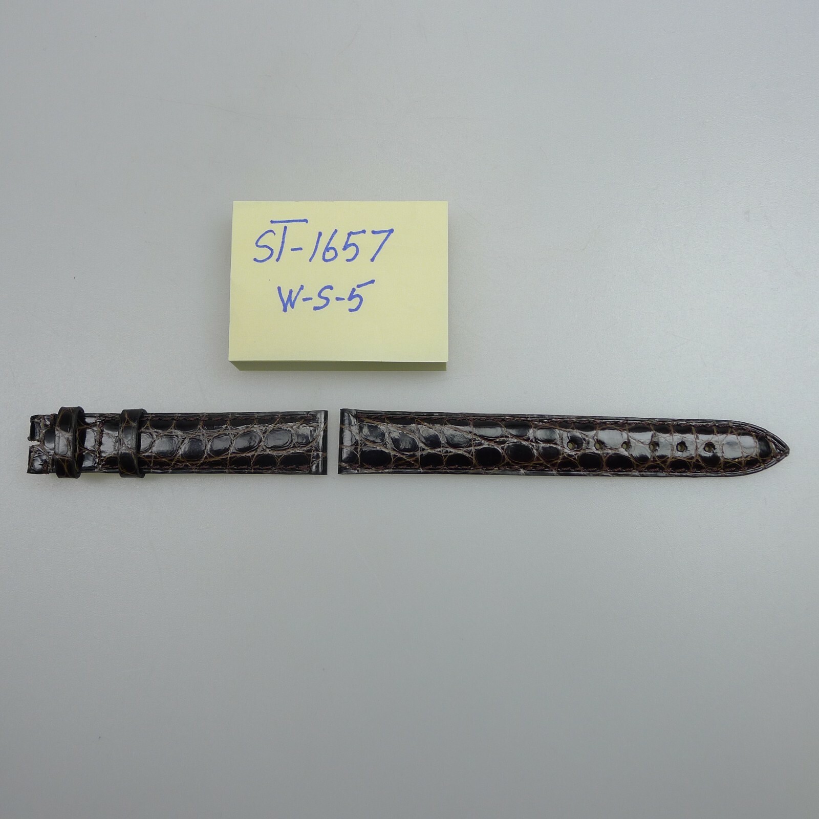 Brown Crocodile Watch Strap by GB Paris with Secure Clasp-image