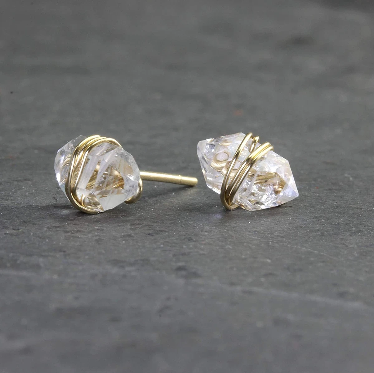 Clear quartz stud earrings online
