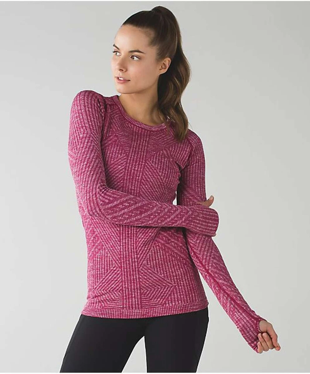 Lululemon Rest Less Pullover size 2 Berry Rumble NWT Red Pink Run Ski Gym  Top LS