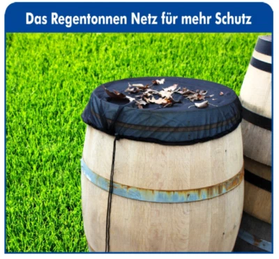 MARKENLOS Regentonnen Netz mit Kordel Wassertonne Wasserfass Regenfass Deckel Abdeckung