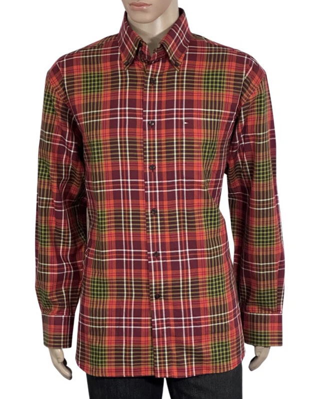 Tommy Hilfiger Size L G Men s Shirt Long Sleeve Classic Fit 100 Cotton