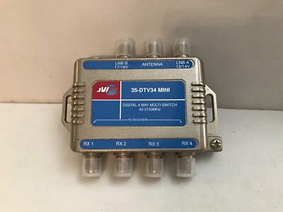 JVI 35-DTV34 mini Digital 4 Way Multi-Switch 40-2150MHz TV CABLE SAT Splitter