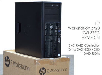 GRAF. COMPUTER HP Z420 G6L37EC XEON E5-1620 128GB NVIDIA 2GB DDR5 GRAFIK NEU OVP