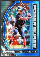 2020 Prizm Draft Picks Power Surge Blue Hyper Austin Hendrick RC Cincinnati Reds