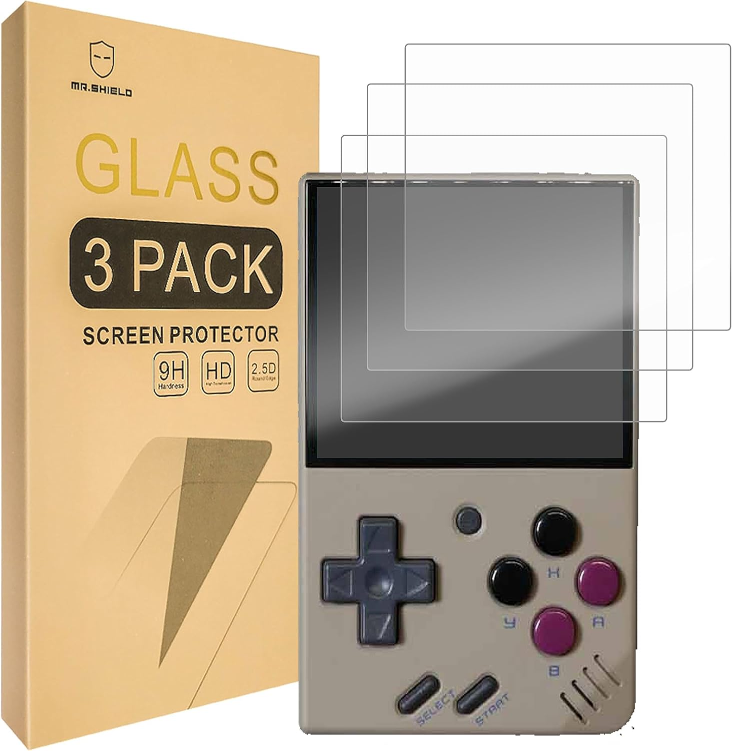 3-Pack Tempered Glass Screen Protector for Miyoo Mini Plus Miyoo Mini+  