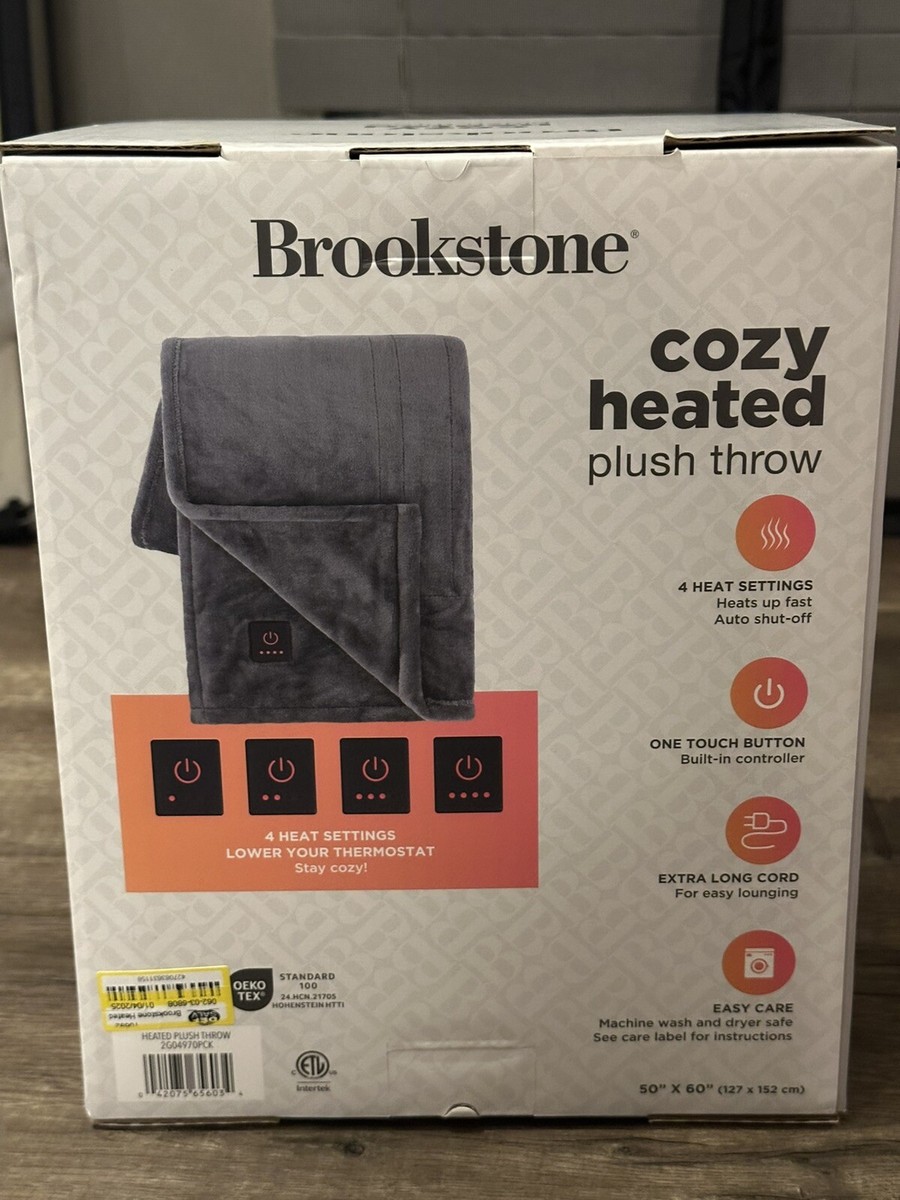 Brookstone Heated Cozy Throw 50”x60”