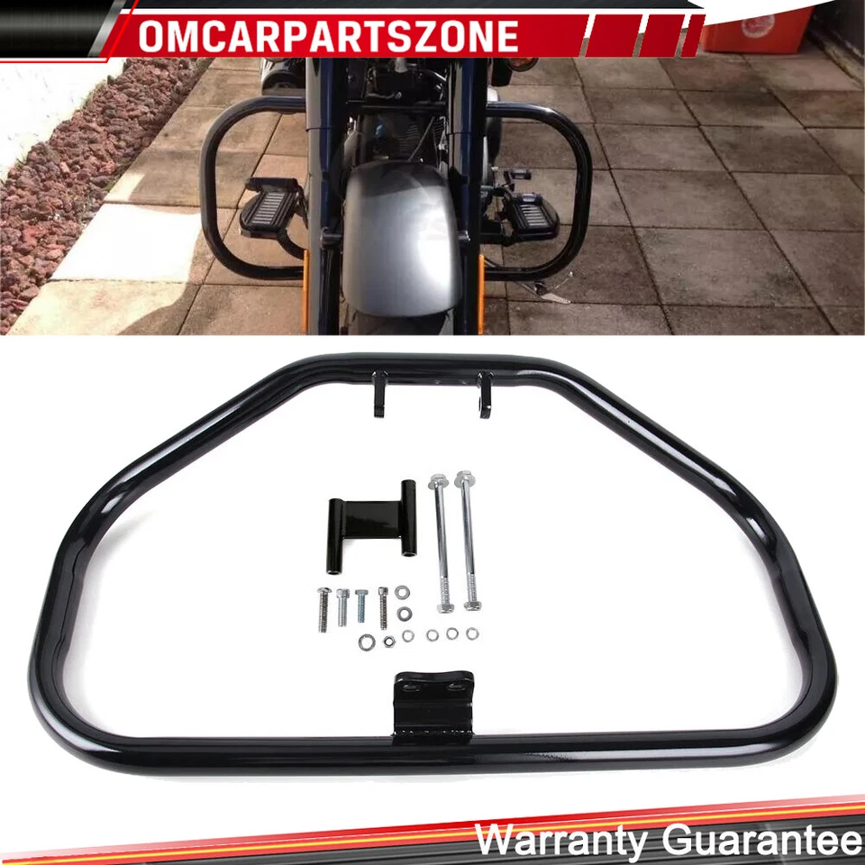 Barra de choque de protección de carretera de motor negra para Harley Sportster 883 1200 XL XR 84-2003 Foto 3 de 4