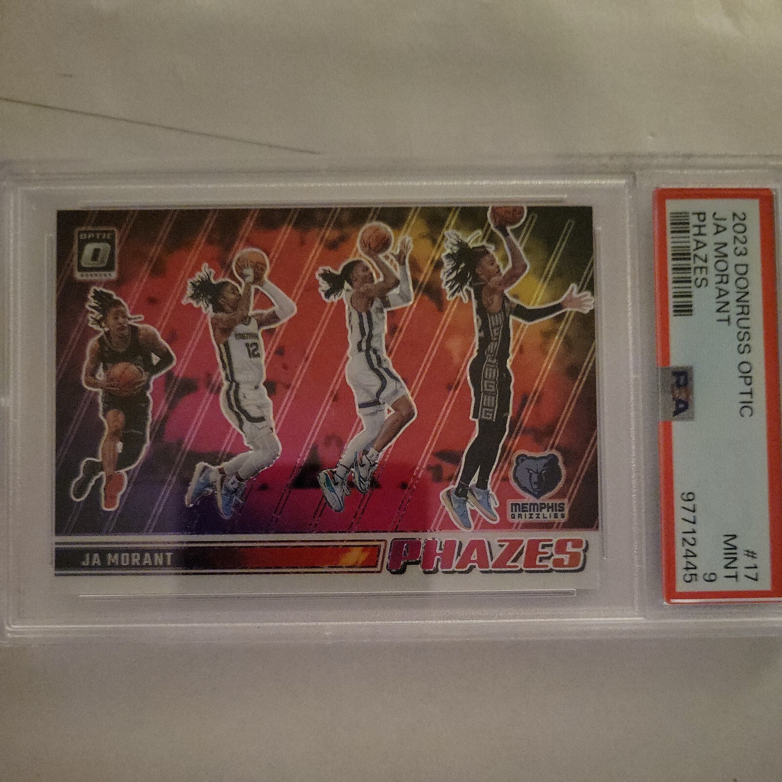 2023-24 Donruss Optic Ja Morant Phazes Psa 9