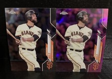 2020 Topps Chrome Baseball BRANDON BELT Giants Pink Refractor And Base #147!!