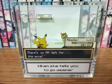 Pokemon Meme PP Encounter Handmade Diorama - Gameboy Gaming/Retro Cube - Fanart