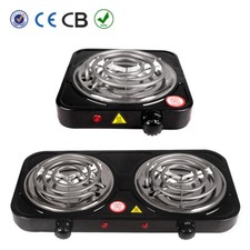 Portable Electric Single/Double Burner Countertop Hot Plate Stove Cooker 110V