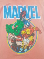 Camiseta rosa para mujer Marvel Comics Avengers camiseta pequeña Hulk Iron Man