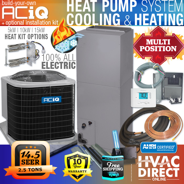 2.5 Ton 14.5 SEER ACiQ-Heil by Carrier Heat Pump AC Split System Builder  Kit | eBay