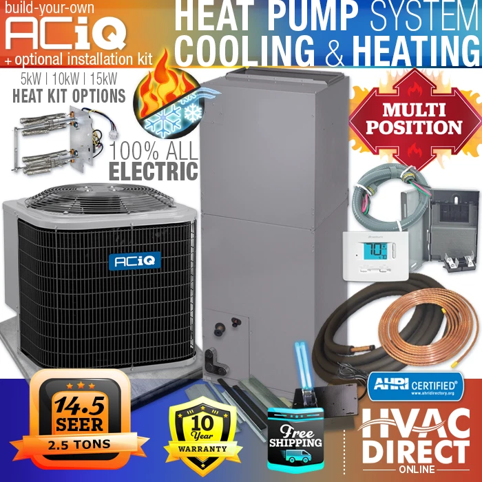 2.5 Ton 14.5 SEER ACiQ-Heil by Carrier Heat Pump AC Split System Builder  Kit | eBay