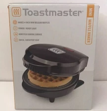Toastmaster 4" Mini Belgian Waffle Maker Prefect for College Dorms