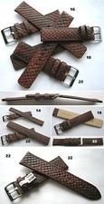 HERZOG MODERNES ECHT KALBLEDERUHRBAND PYTHON SCHLANGE PRÄGUNG 14, 16, 18, 20 mm