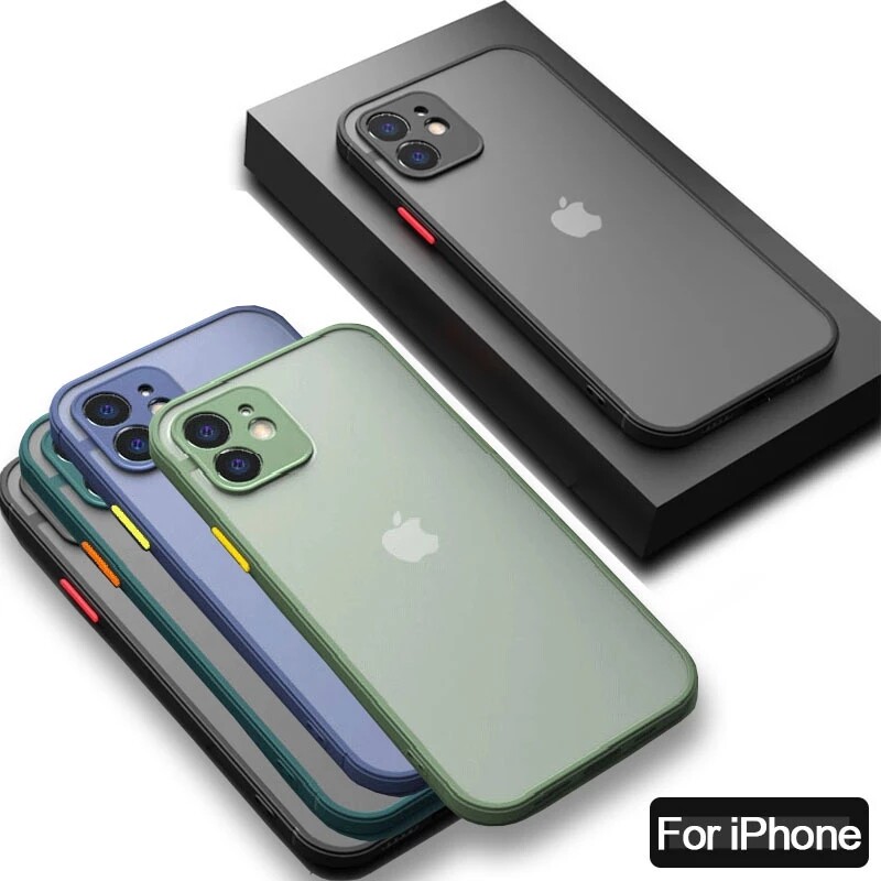 Cober Funda Para iPhone 14 13 12 11 Pro Max SE 2/3 Moda Matte Telefono Protector