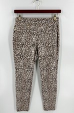 Michael Kors Jegging Jeans Size Medium Brown Leopard Animal Print Stretch Womens