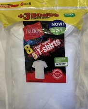 Hanes New Comfort Soft Tagless T-shirts Boys L/G 14-16. 8 T-shirts In Package