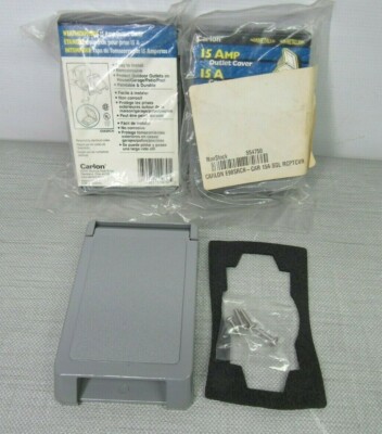 Carlon E98SRCN Weatherproof 15 Amp Outlet Cover Lot of 3