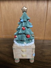 Cherished Teddies Christmas Tree on 2 drawer dresser Star Pristine Rare ENESCO