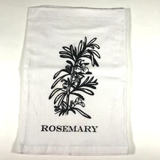Flour Sack Kitchen Dish Towel ROSEMARY by Utopia Kitchen Black & White