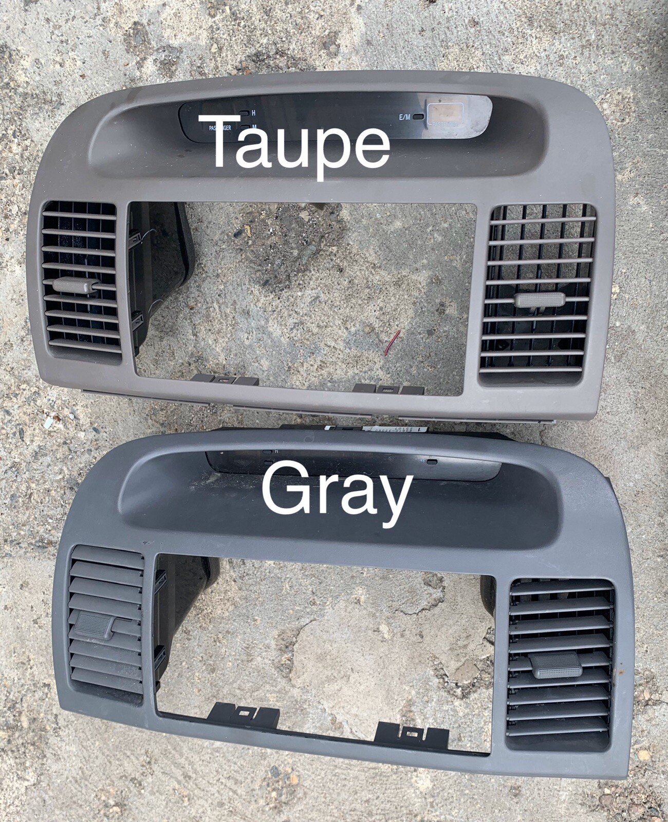 1999 - 2003 Toyota Solara DASH Radio Trim Bezel Air Vents, Clock
