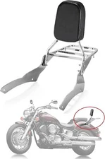 For Yamaha V Star XVS 400 650 Classic 1998-2018 Backrest Sissy Bar Luggage Rack 