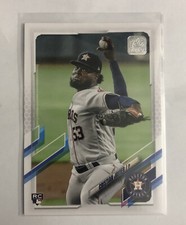 2021 Topps 183 Cristian Javier RC Houston Astros Base Rookie Baseball Card. rookie card picture