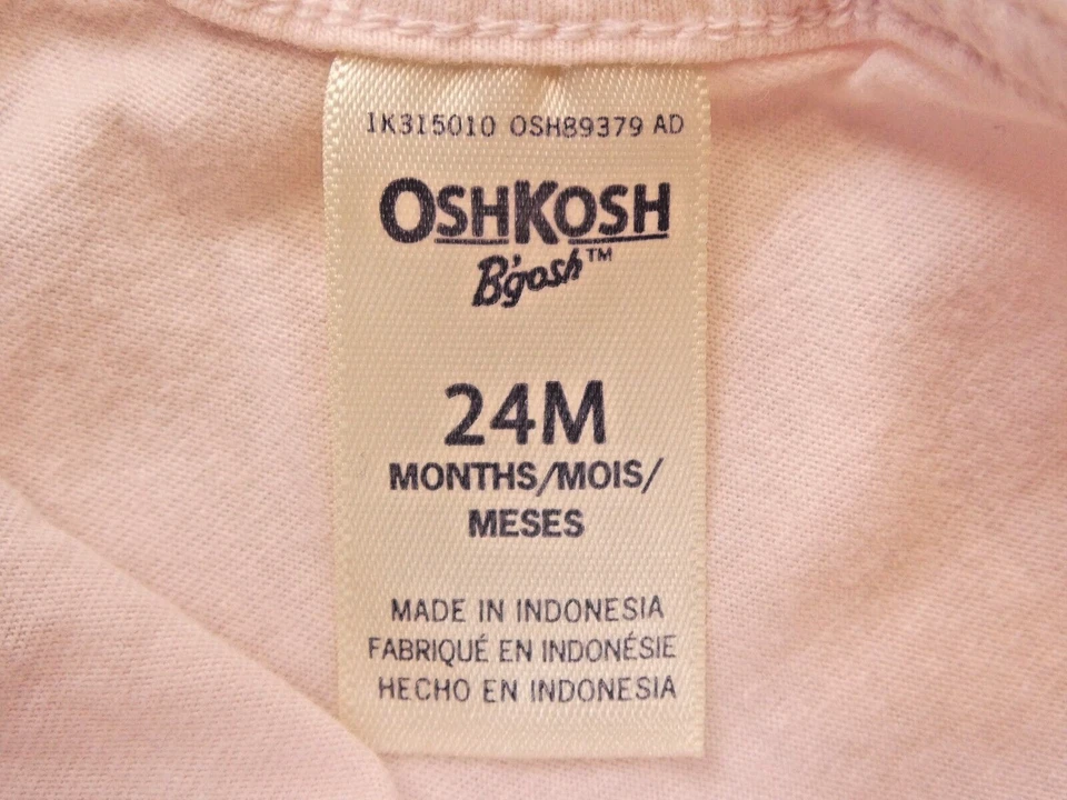 Oshkosh B’gosh Girl’s Tank Top Pink Flamingo Rainbow Graphic Bow Size 24 Months - Image 3 of 4