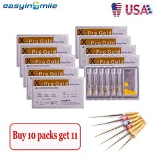 10pks Dental Endo Rotary Files X-Pro Gold Taper NITI Root Canal Files 21/25/31MM