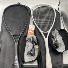 Beginner Squash Set: 2 Racquets, Goggles, Bags  Balls for Training Fun