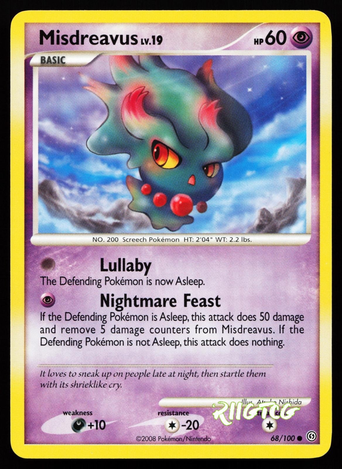 Misdreavus 68/100 Stormfront LP Pokemon