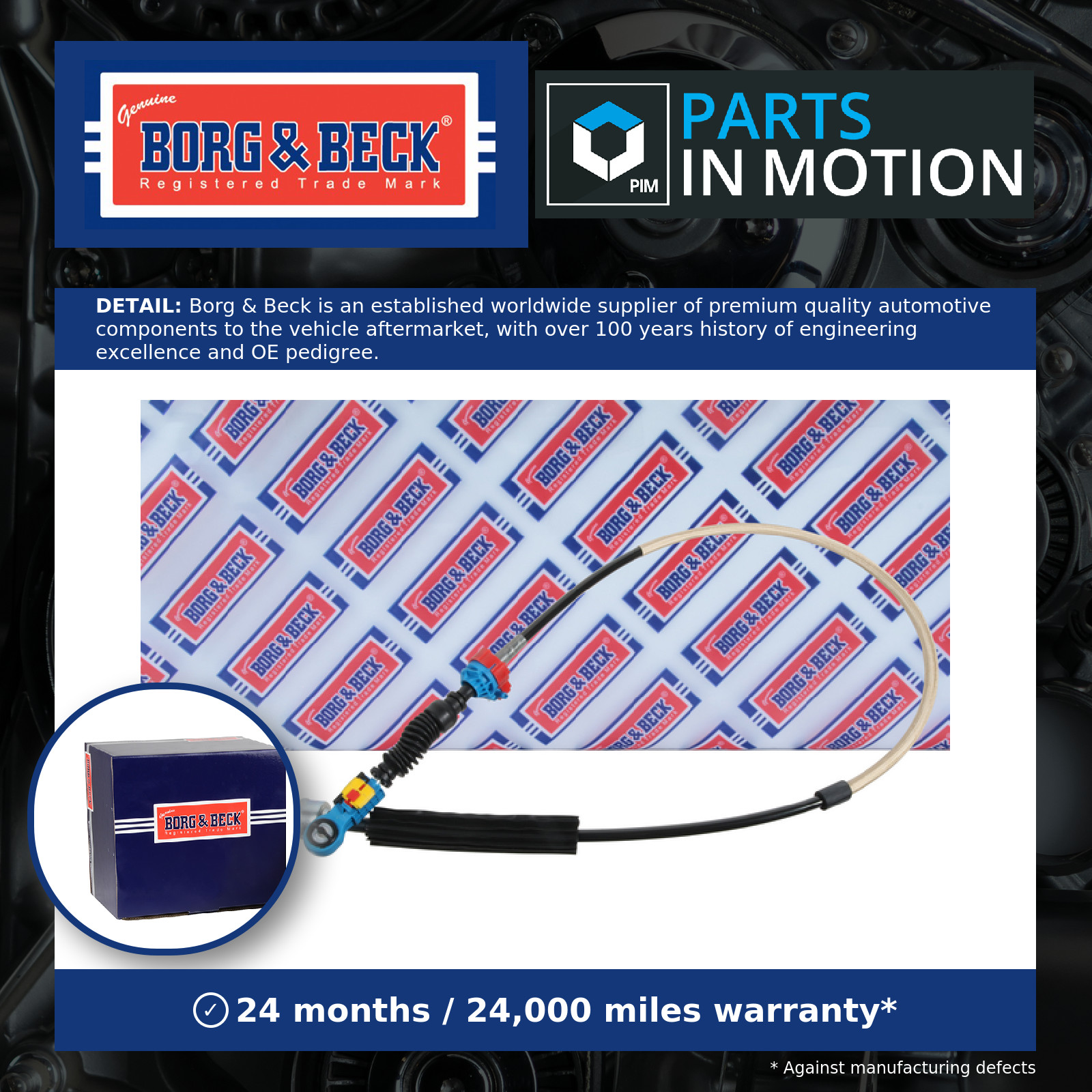 Gear Change Cable fits PEUGEOT 407 6C, 6D, 6E 2.7D 2005 on B&B 2444Z4 2444Z5 New