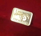 1 Gram .999 Pure Fine Silver “Tommy Gun” Ingot  Solid Bullion Bar