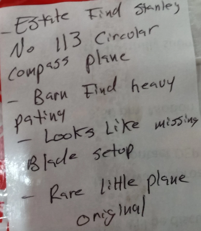 RARE Stanley No. 113 Circular Compass Plane Antique Woodworking Tool Parts - Image 2 of 4