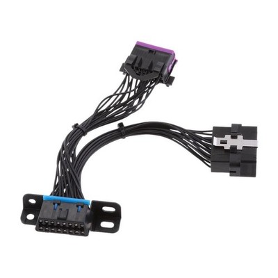 Schwarz 16-Pin OBD2 OBDII Y-Splitter Stecker Auf Buchse Verlängerungskabel