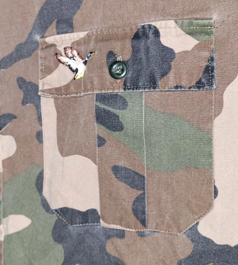 Vintage Winchester Camo Hunting Shirt Button Up Duck Size Medium - Image 3 of 4