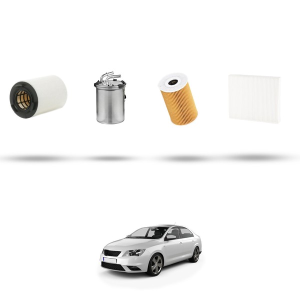 Hoffcar Wartungskit - 4 Filter FüR Seat Toledo IV (KG3) 1.6 TDI 77KW Ab 2012-image