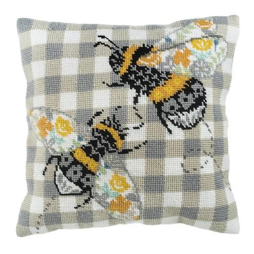 Trimits Half Stitch Tapestry Cushion Kit - Bees - Picture 5 of 5