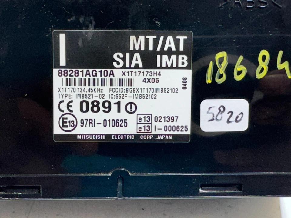 Unidad de control de alarma antirrobo SUBARU Outback LEGACY 2005-2007 OEM 88281AG10A Foto 2 de 4