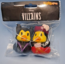 Duckalooz Disney Villians Captian Cook & Maleficent 2.5" Rubber Duck FREE SHIP