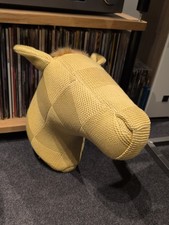 FUTON COMPANY KNITTED PLUSH GIRAFFE WALL TROPHY HEAD SAFARI NURSERY DECOR ANIMAL